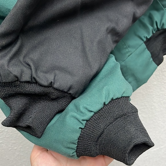 Vintage Aztec Bomber Jacket 80s 90s Streetwear Tribal Black Green Vtg Rare - Picture 8 of 13